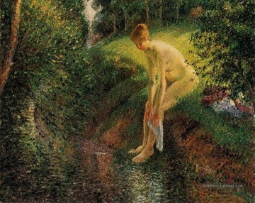 baigneur dans les bois 1895 Camille Pissarro Peinture à l'huile